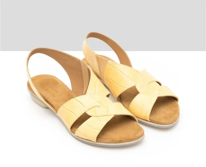 Audley Shoes Flat Leather Sandal Fred Tan Women Flat