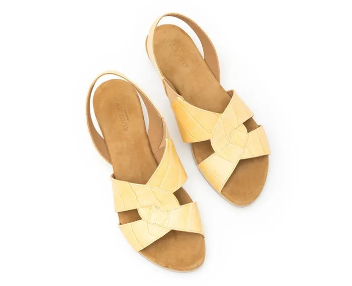 Audley Shoes Flat Leather Sandal Fred Tan Women Flat