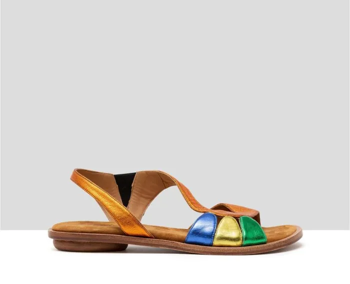 Audley Shoes Flat Leather Sandal Hilana Blue Women Flat