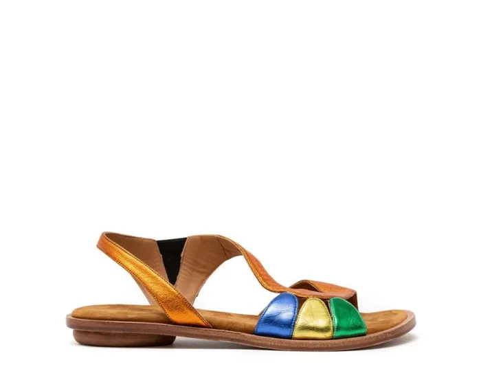 Audley Shoes Flat Leather Sandal Hilana Blue Women Flat