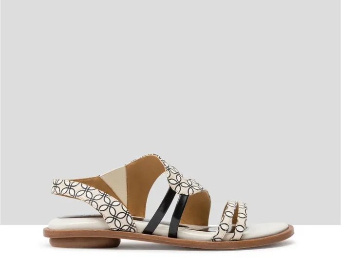 Audley Shoes Flat Leather Sandal Jesica Beige Women Flat