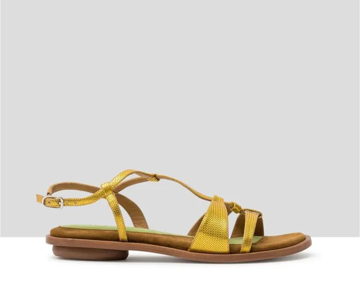 Audley Shoes Flat Leather Sandal Jing Green Women Flat