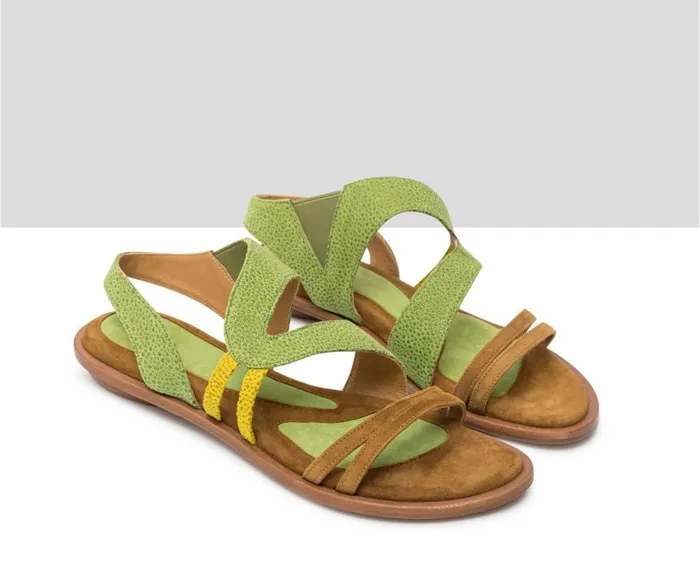Audley Shoes Flat Leather Sandal Jorgina Brown Women Flat