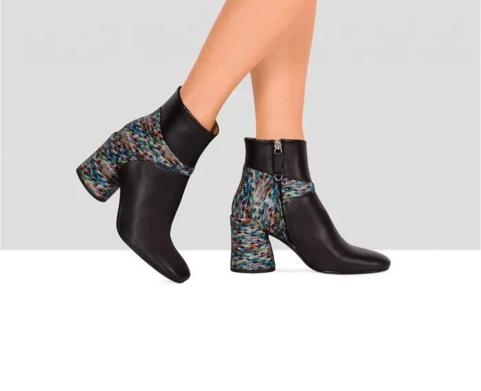Audley Shoes High Heel Leather Booties Eris Black Women High Heel