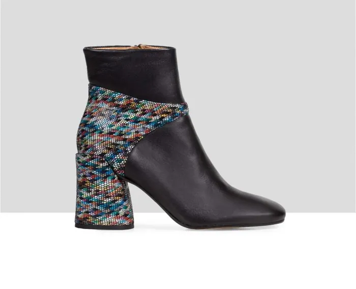 Audley Shoes High Heel Leather Booties Eris Black Women High Heel
