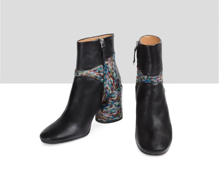 Audley Shoes High Heel Leather Booties Eris Black Women High Heel