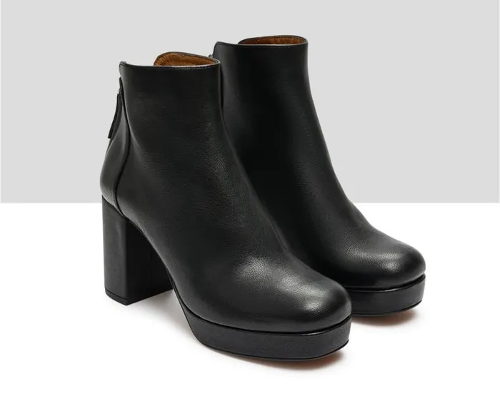 Audley Shoes High Heel Leather Booties Iona Black Women High Heel