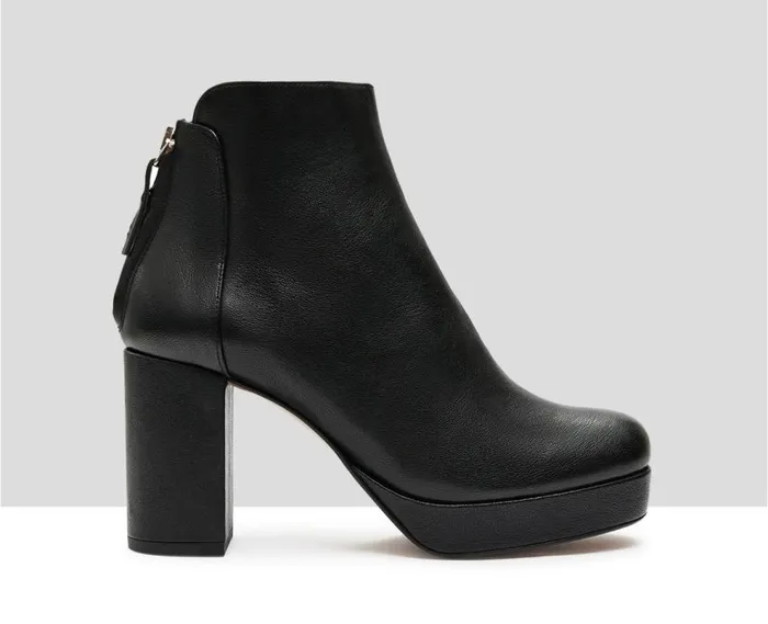 Audley Shoes High Heel Leather Booties Iona Black Women High Heel