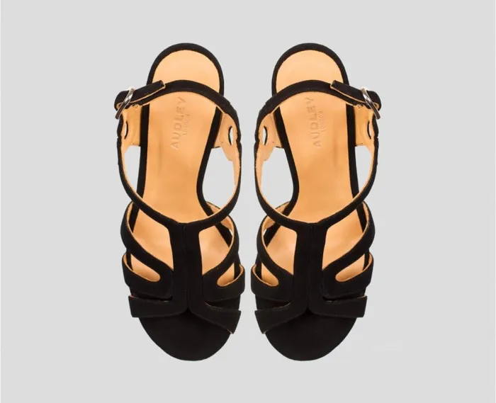 Audley Shoes High Heel Leather Sandal Dagmara Black Women High Heel
