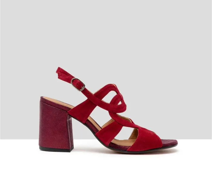Audley Shoes High Heel Leather Sandal Faline Metallic Women High Heel