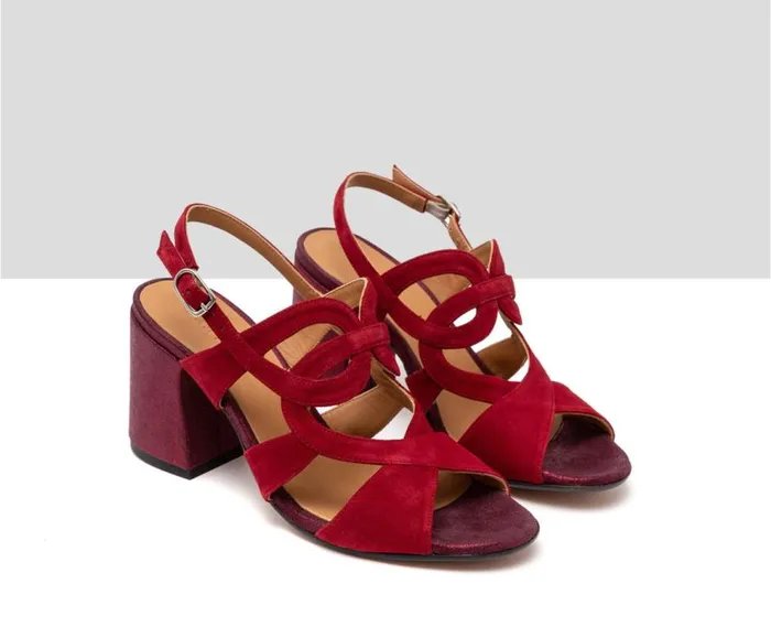 Audley Shoes High Heel Leather Sandal Faline Metallic Women High Heel