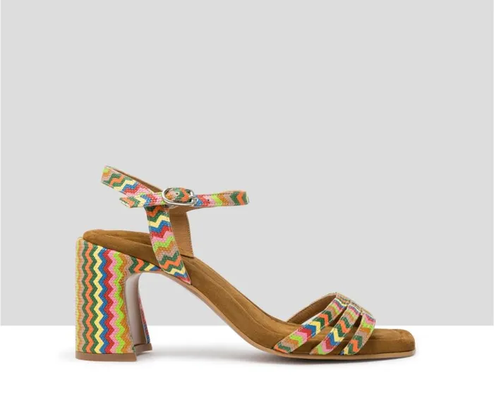 Audley Shoes High Heel Leather Sandal Jasone Brown Women High Heel