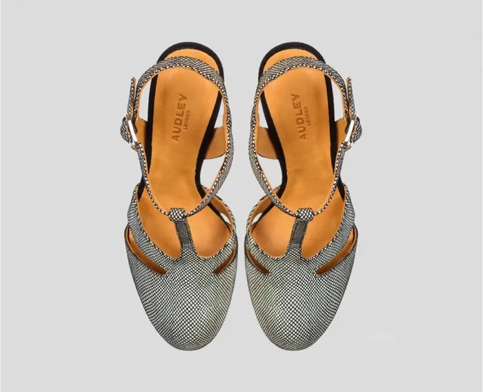 Audley Shoes High Heel Leather Shoe Bimba Print Women High Heel