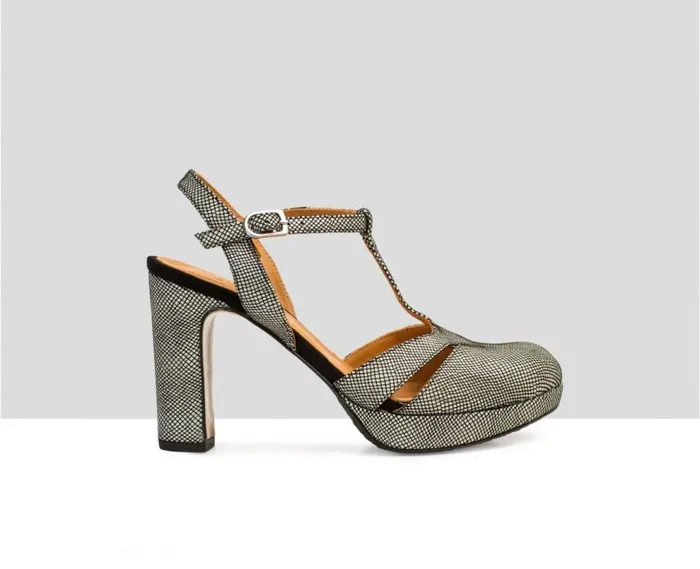Audley Shoes High Heel Leather Shoe Bimba Print Women High Heel