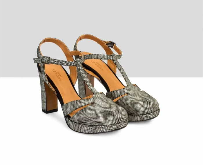Audley Shoes High Heel Leather Shoe Bimba Print Women High Heel
