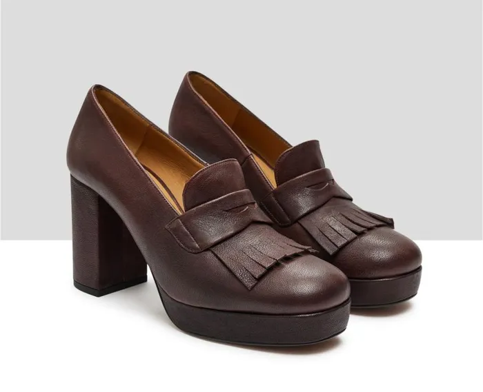 Audley Shoes High Heel Leather Shoe Ianira Burdeos Women High Heel