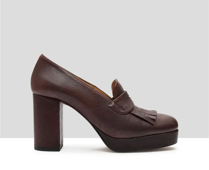 Audley Shoes High Heel Leather Shoe Ianira Burdeos Women High Heel