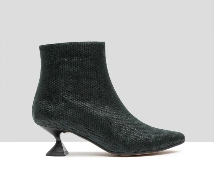 Audley Shoes Low Heel Leather Booties Greta Green Women Medium Heel