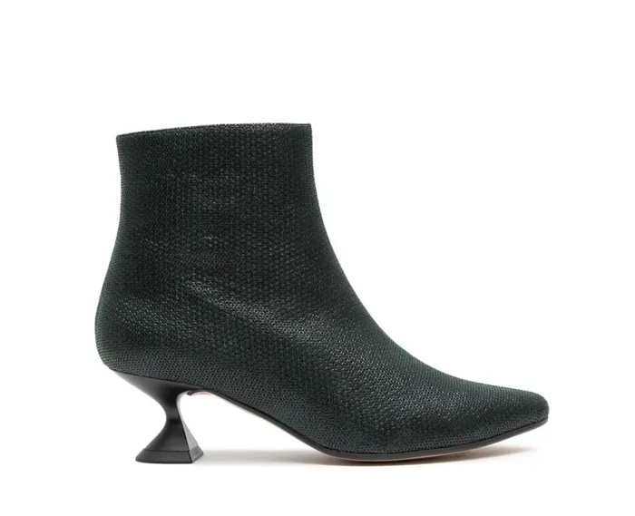 Audley Shoes Low Heel Leather Booties Greta Green Women Medium Heel