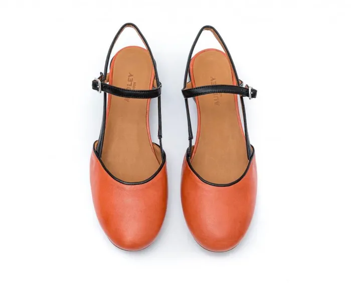 Audley Shoes Low Heel Leather Shoe Fedra Black Women Low Heel