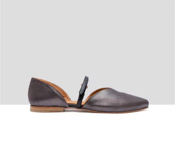Audley Shoes Low Heel Leather Shoe Fiorella Metallic Women Low Heel