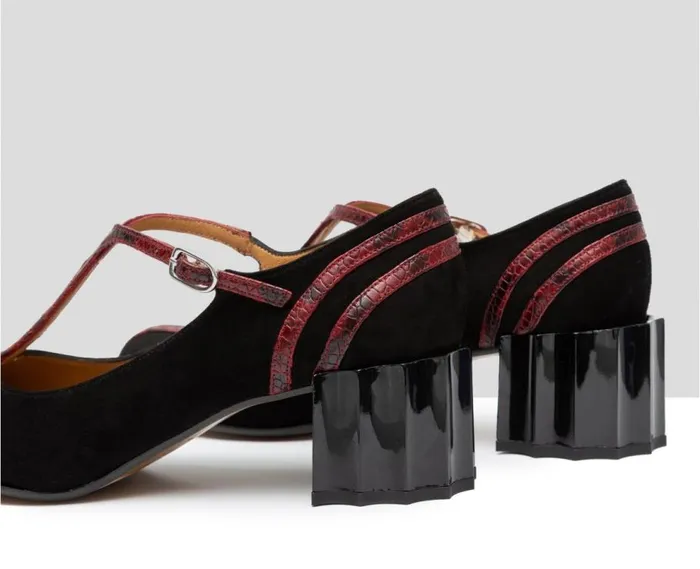 Audley Shoes Low Heel Leather Shoe Gracia Black Women Medium Heel