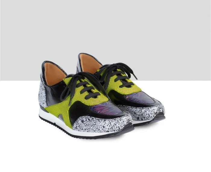 Audley Shoes Low Heel Leather Sneaker Eden Black Women Sneakers