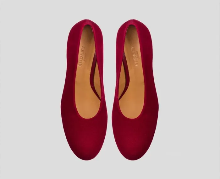 Audley Shoes Medium Heel Leather Shoe Candice Red Women Medium Heel