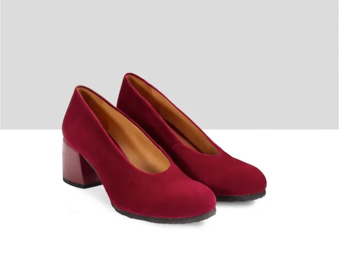 Audley Shoes Medium Heel Leather Shoe Candice Red Women Medium Heel