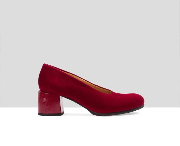 Audley Shoes Medium Heel Leather Shoe Candice Red Women Medium Heel