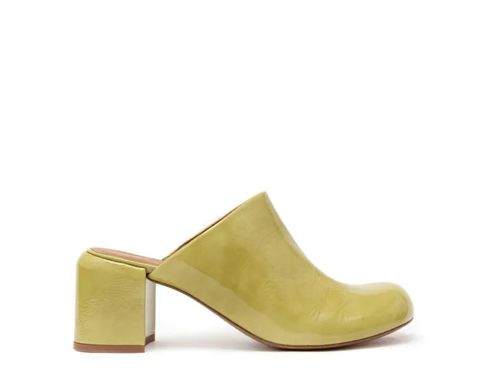 Audley Shoes Medium Heel Leather Shoe Hanae Green Women Medium Heel