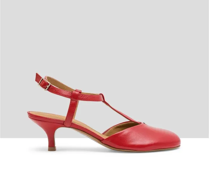Audley Shoes Medium Heel Leather Shoe Lola Red Women Medium Heel