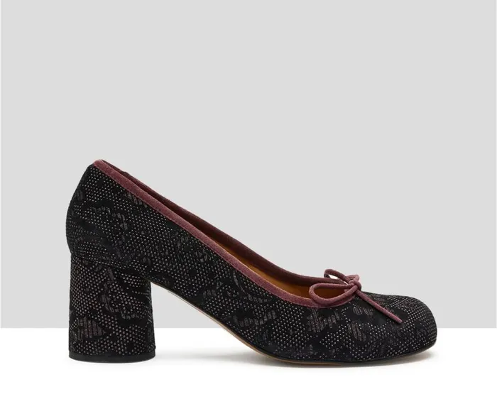 Audley Shoes Mid Heel Leather Shoe Kris Black Women Medium Heel