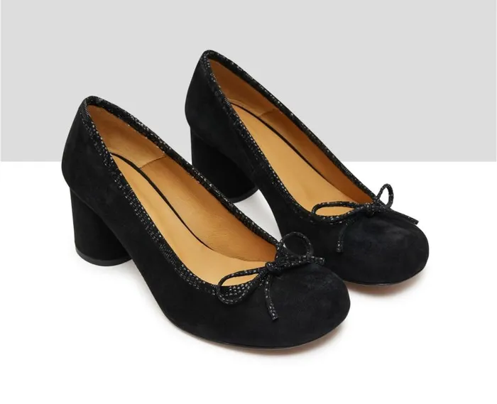 Audley Shoes Mid Heel Leather Shoe Kylie Black Women Medium Heel