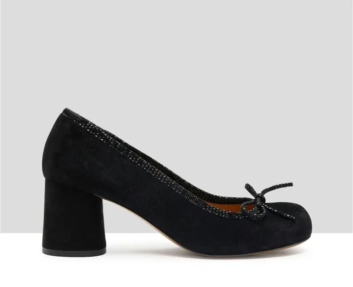 Audley Shoes Mid Heel Leather Shoe Kylie Black Women Medium Heel