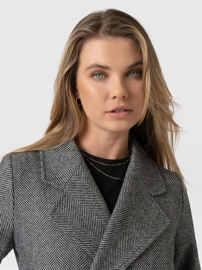 Audrey Wrap Coat 8211 Chevron Chevron Women Saint And Sofia Coats and Jackets