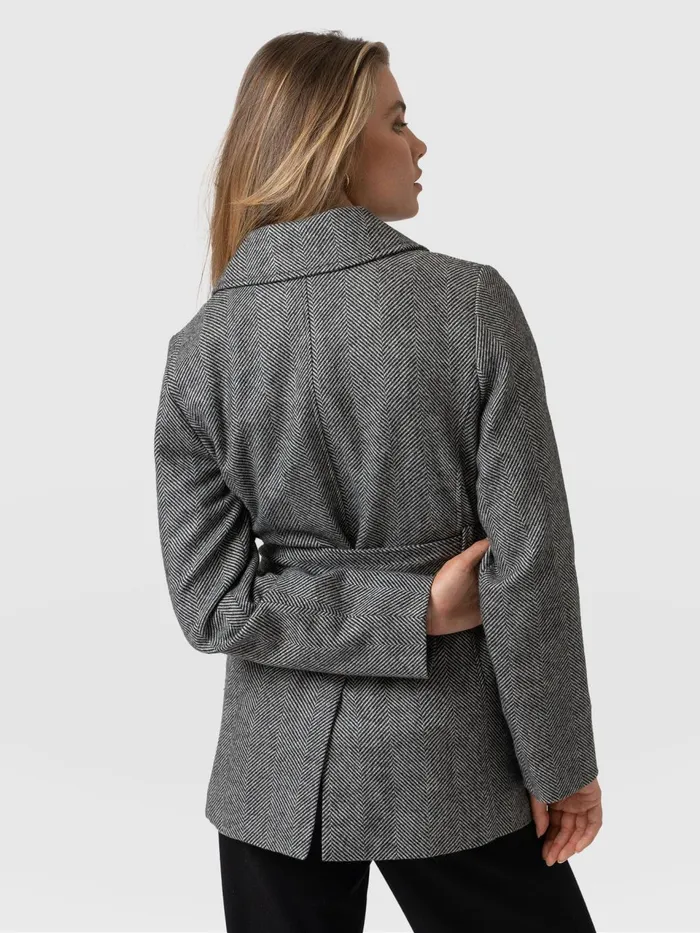 Audrey Wrap Coat 8211 Chevron Chevron Women Saint And Sofia Coats and Jackets