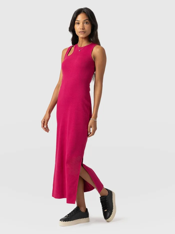 Axel Cut Out Dress 8211 Fuchsia Pink Fuchsia Pink Women Saint And Sofia Dresses
