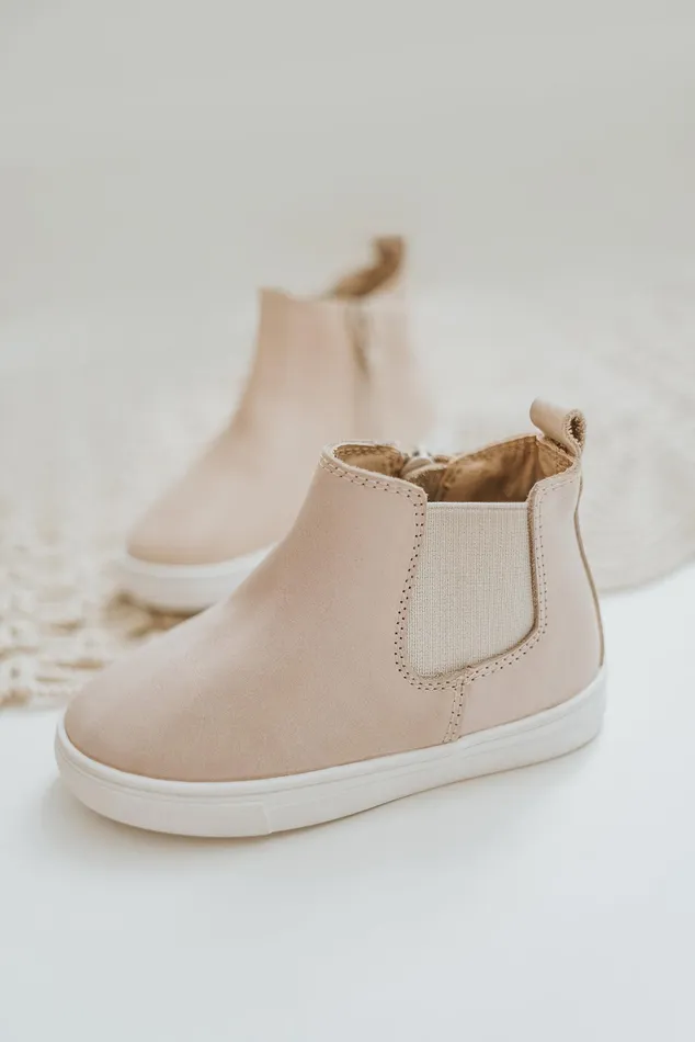 Baby Nisolo Baby Toddler and Kids Shoes Hard Sole Waxed Leather Chelsea Boot Vail Cream
