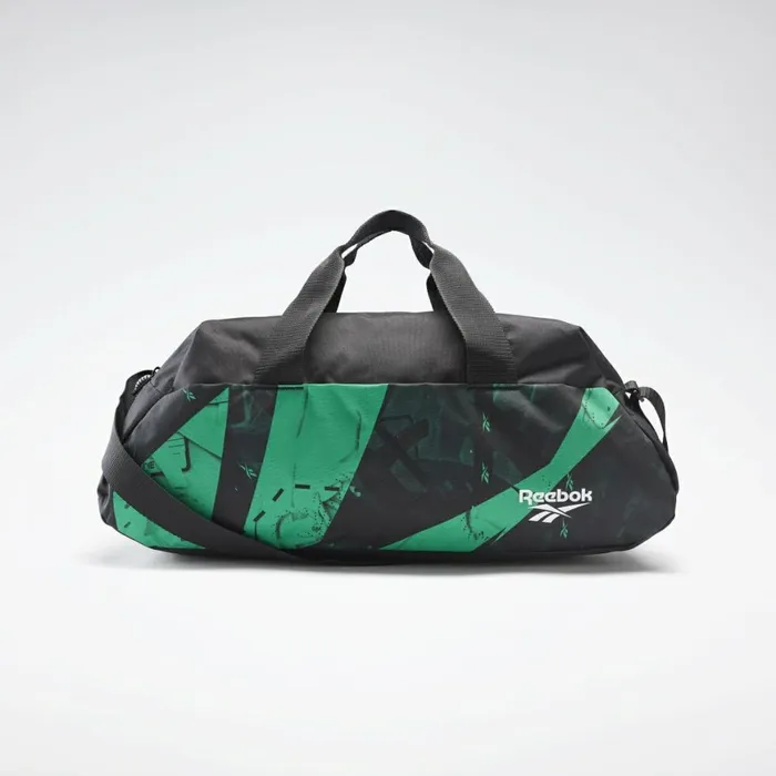 Bags and Backpacks Womens Reebok Essentials Graphic Grip Bag Black Court Green