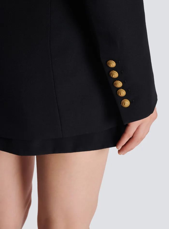 Balmain 2button Cinchedwaist Jacket Black Women Jackets And Blazers