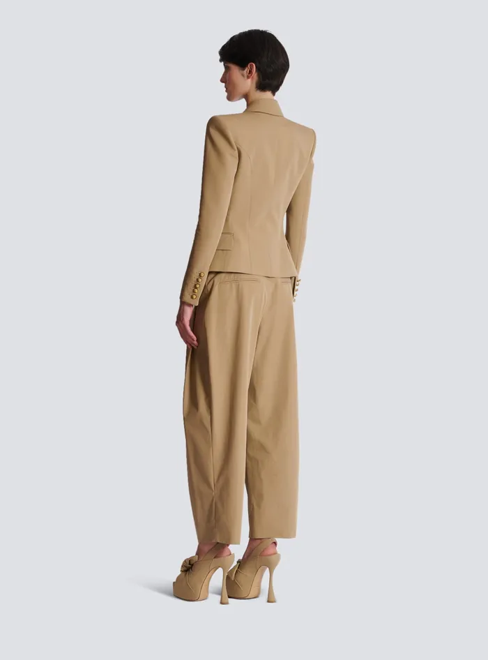 Balmain 6button Cotton Jacket Beige Women Jackets And Blazers