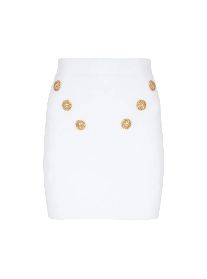 Balmain 6button Knit Skirt White Women Knitwear