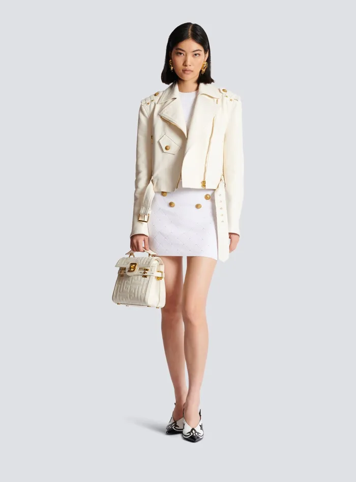 Balmain 6button Knit Skirt White Women Knitwear