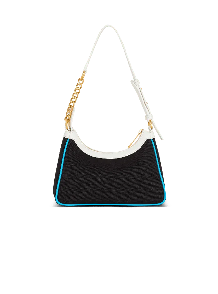 Balmain BArmy Shoulder Bag In Canvas And Calfskin Postcard Multicolor Women Shoulder Bags
