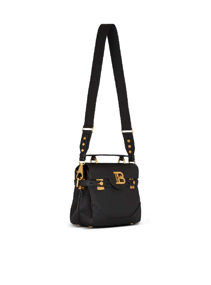 Balmain BBuzz 23 Grained Leather Bag Black Women Handbags