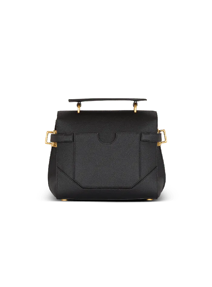 Balmain BBuzz 23 Grained Leather Bag Black Women Handbags