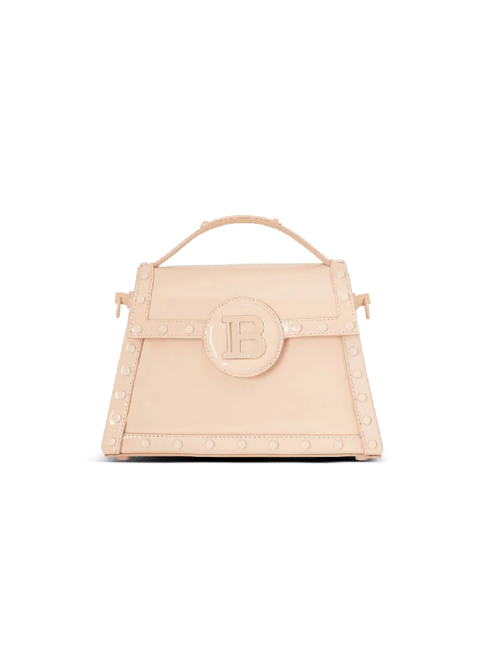 Balmain BBuzz Dynasty Patent Leather Bag Beige Women Handbags