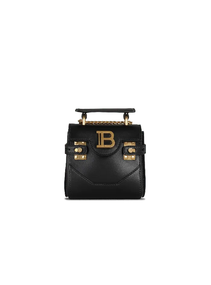 Balmain BBuzz Mini 12 Leather Bag Black Women Crossbody Bags