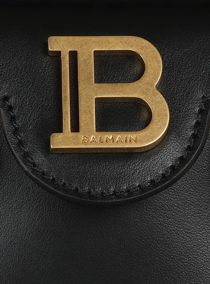 Balmain BBuzz Mini 12 Leather Bag Black Women Crossbody Bags